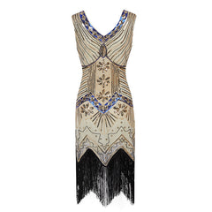 1920s Sheath/Column V-Neck Sequins Vintage Costume Party Dresses
