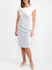 2 Piece Sheath/Column Knee-Length Scoop Short Sleeve Mother of the Bride Dress with Jacket
