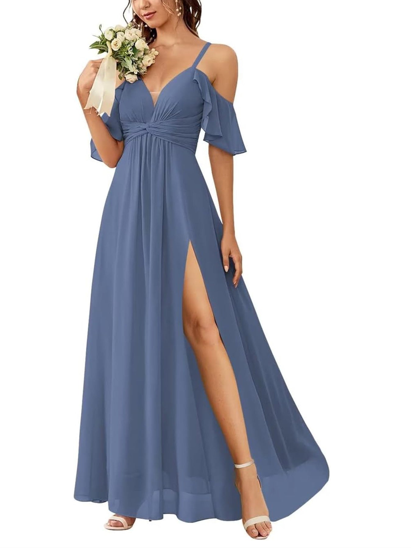 A Line/Princess Off-the-Shoulder Floor-Length Bridesmaid Dresses