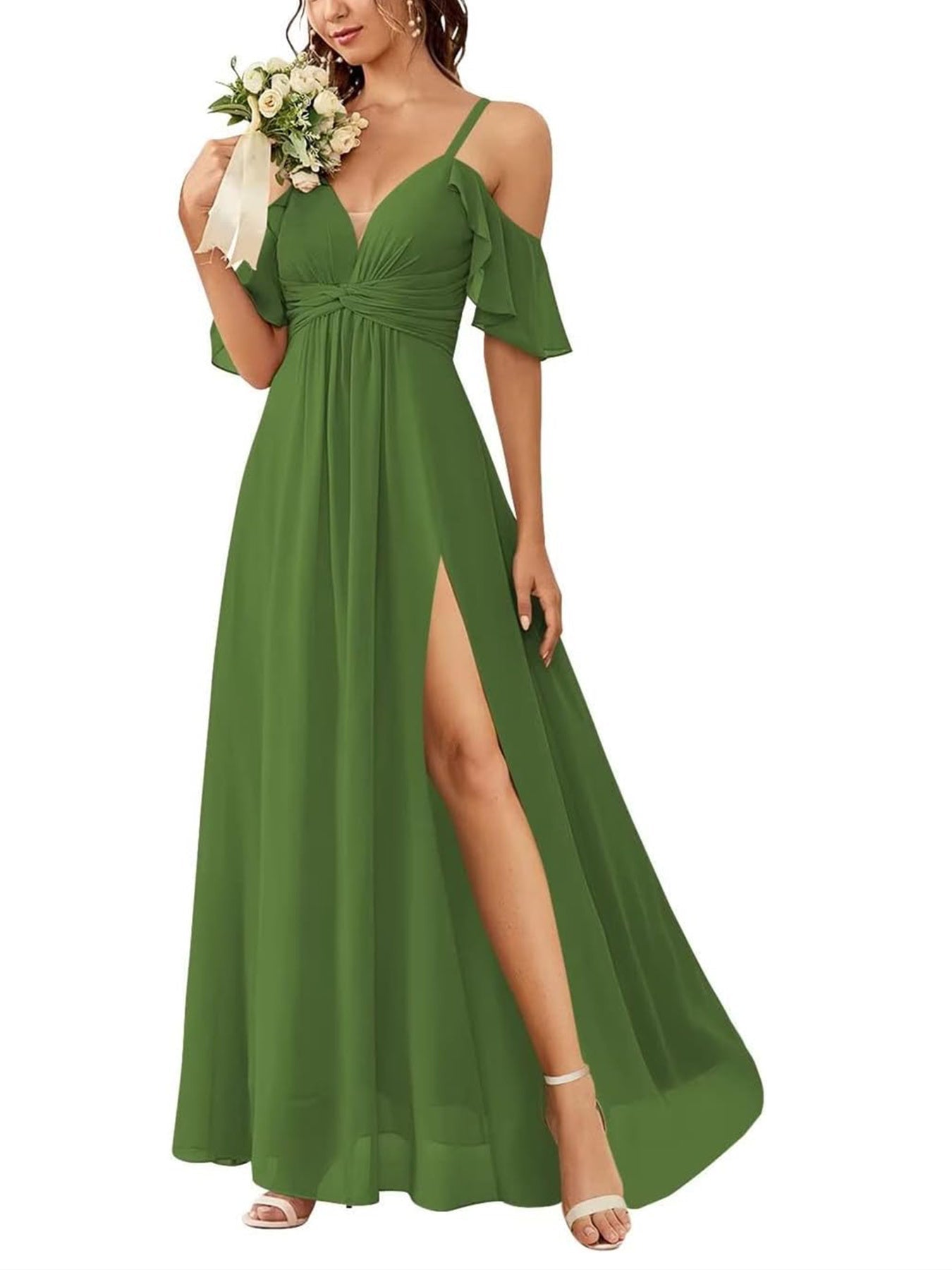 A Line/Princess Off-the-Shoulder Floor-Length Bridesmaid Dresses