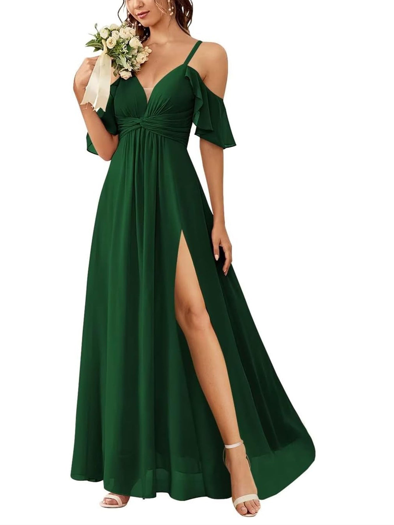 A Line/Princess Off-the-Shoulder Floor-Length Bridesmaid Dresses