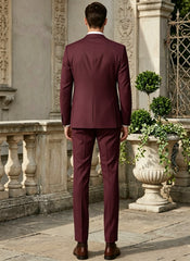 2-Piece Men's Suit, Slim Fit, Wrinkle-Resistant and Stretchable